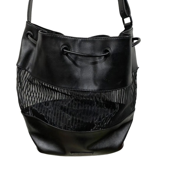 BCBGeneration Drawstring Mesh Middle Tote Handbag Purse - Picture 2 of 16